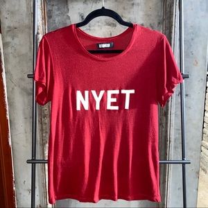 Reformation Nyet Crimson Red Tee T-Shirt